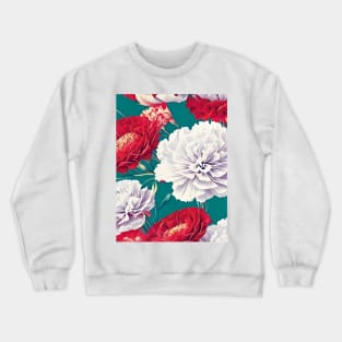 Red White Carnation Fantasy Crewneck Sweatshirt